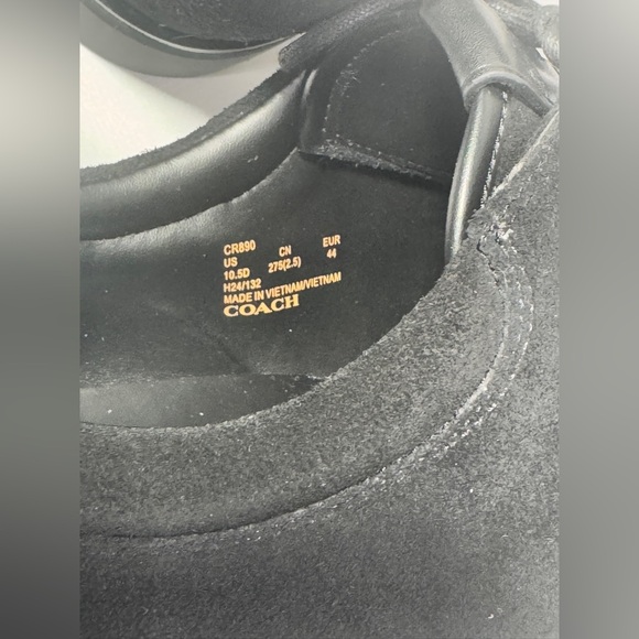 Authentic Coach Men’s Black Suede Banks Boots Shoes Sz 10.5 NEW In Box - Picture 14 of 15